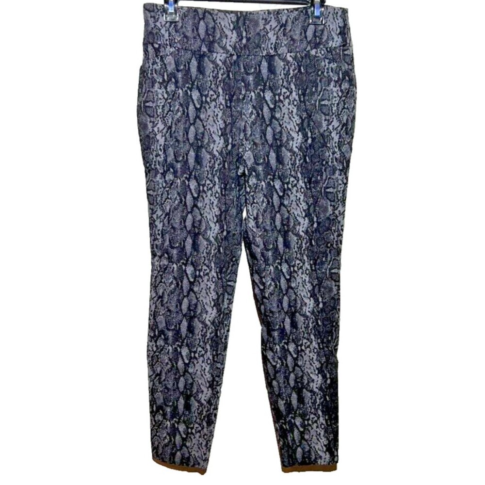 Cooper & Ella Pants Womens Size 8 Grey Python Pullon Stretch